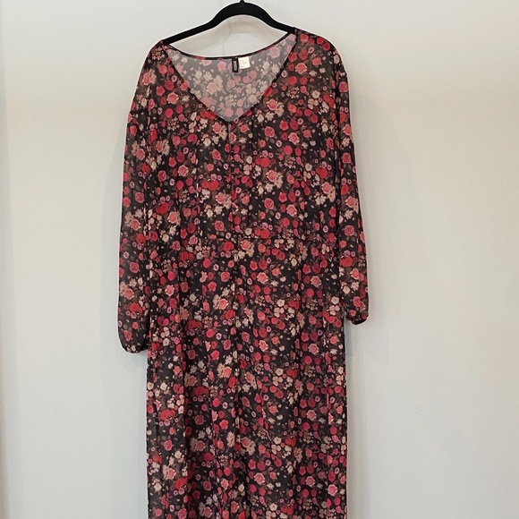 H&M Sheer Floral Maxi Dress - Picture 2 of 13